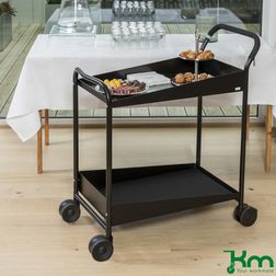 Bordvogn 2 hylder 45x107x94 cm. Skrå kanter