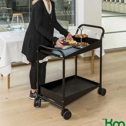 Bordvogn 2 hylder 45x107x94 cm. Skrå kanter