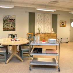 Rullebord 3 hylder, Rustfri