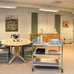 Rullebord 3 hylder, stor. Rustfri