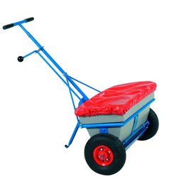 Saltspreder 35 liter, med luftgummihjul 