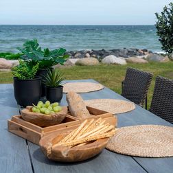 Skål i teaktræ Ø20x8h cm, natur