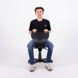 Togo funktionsstol m. ophæng, sort