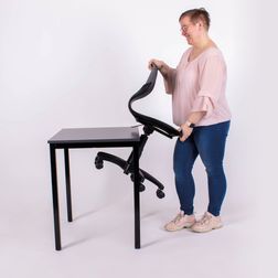 Skolestol Togo med ophæng, sort