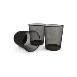 Papirkurv sort metal 18L