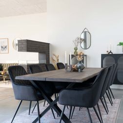 Spejl med PU-strop 35x60h cm, sort