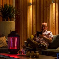 Terrassevarmer Sunred Indox Dark bord 1200W