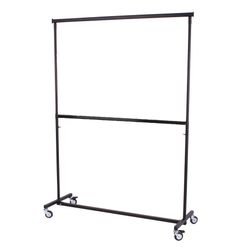 Tøjstativ 600, m.  dobbelt bøjlestang, sort