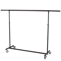 Tøjstativ 600, m.  dobbelt bøjlestang, sort