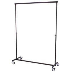 Tøjstativ 600, m.  dobbelt bøjlestang, sort