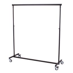 Tøjstativ 600, m.  dobbelt bøjlestang, sort