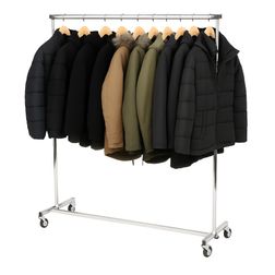 Tøjstativ 600 m. klap sammen funktion, blank