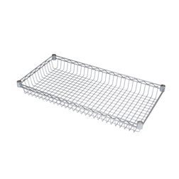 Trådhylde kurv Wirefix 46x91 cm, blank 
