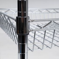 Trådhylde kurv Wirefix 46x91 cm, blank 