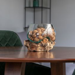 Træskulptur Waterdrop Ø15x15h cm, teak