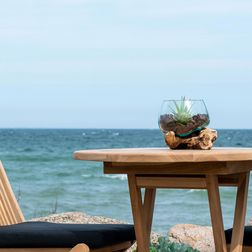 Træskulptur Waterdrop Ø15x15h cm, teak