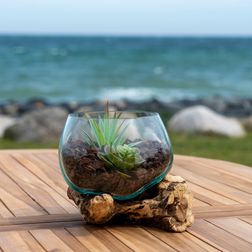 Træskulptur Waterdrop Ø15x15h cm, teak