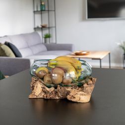 Træskulptur Waterdrop 20h cm, teak