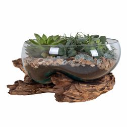 Træskulptur Waterdrop 20h cm, teak