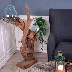 Træskulptur Waterdrop 100h cm, teak