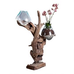 Træskulptur Waterdrop 100h cm, teak