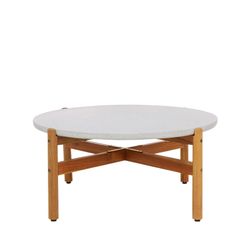 Udendørs sofabord Terracina Ø84 cm, hvid