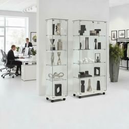 Glasvitrine Trento 1. m/glastop, hvid