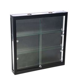 Væghængt glasvitrine Allum, m. LED lys