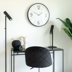 Vægur Karlslunde Ø51 cm, hvid/sort