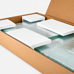 Glasvitrine Diamond 8, hvid