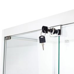 Glasvitrine Diamond 8, hvid