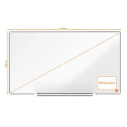 Widescreen whiteboard Nobo stål 71x40 cm