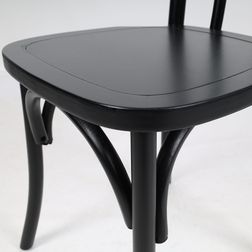Wienerstol 3  53x51x89h cm, sort