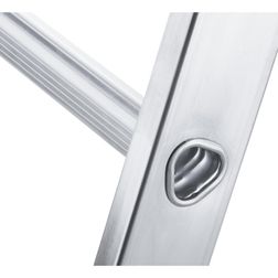 Skydestige  2-delt. 2x8 trin. 3,9m. Alu