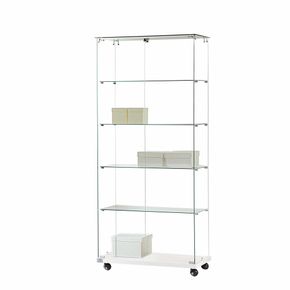 Glasvitrine Trento 2, m/glastop, hvid