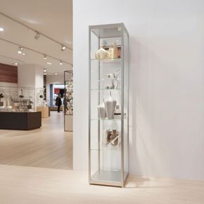 Glasvitrine Diamond 4, grå