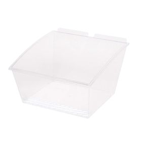 Slatbox plastkasse til Slatwall, hvid