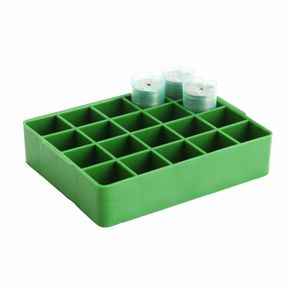 Møntbakke til 2-1 kr & 50 øre tutter, grøn