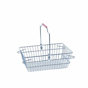 Indkøbskurv i tråd 7 L. blank