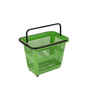 Indkøbskurv på hjul 54 liter, grøn
