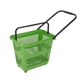 Indkøbskurv på hjul 54 liter, grøn