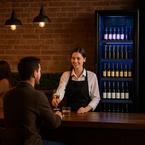 Display køleskab INLUX INSC-380FC, sort