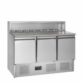 Pizzabord Tefcold G-Line GP93 m Granitbordplade og Kølebrønd