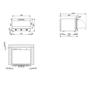 Konvektionsovn Smeg m. damp ALFA420H-2
