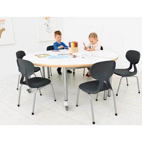 Skolestol plast Colores ben antracitgrå