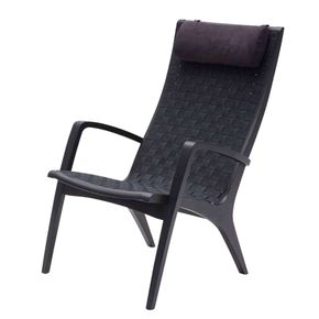 Lænestol Ara 1, eg/sort flet