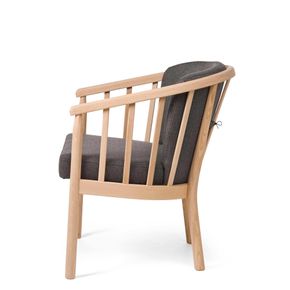 Romsey Lænestol Eg stof Boss 12  Antracit