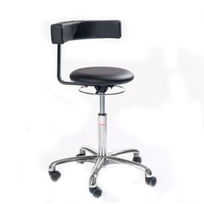 Saturn taburet armlæn/ryg PU sort