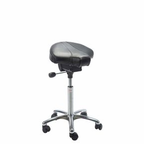 Sadelstol Gamma, sort kunstlæder