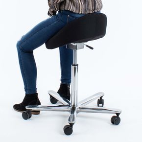 Sadelstol Flexline, sort